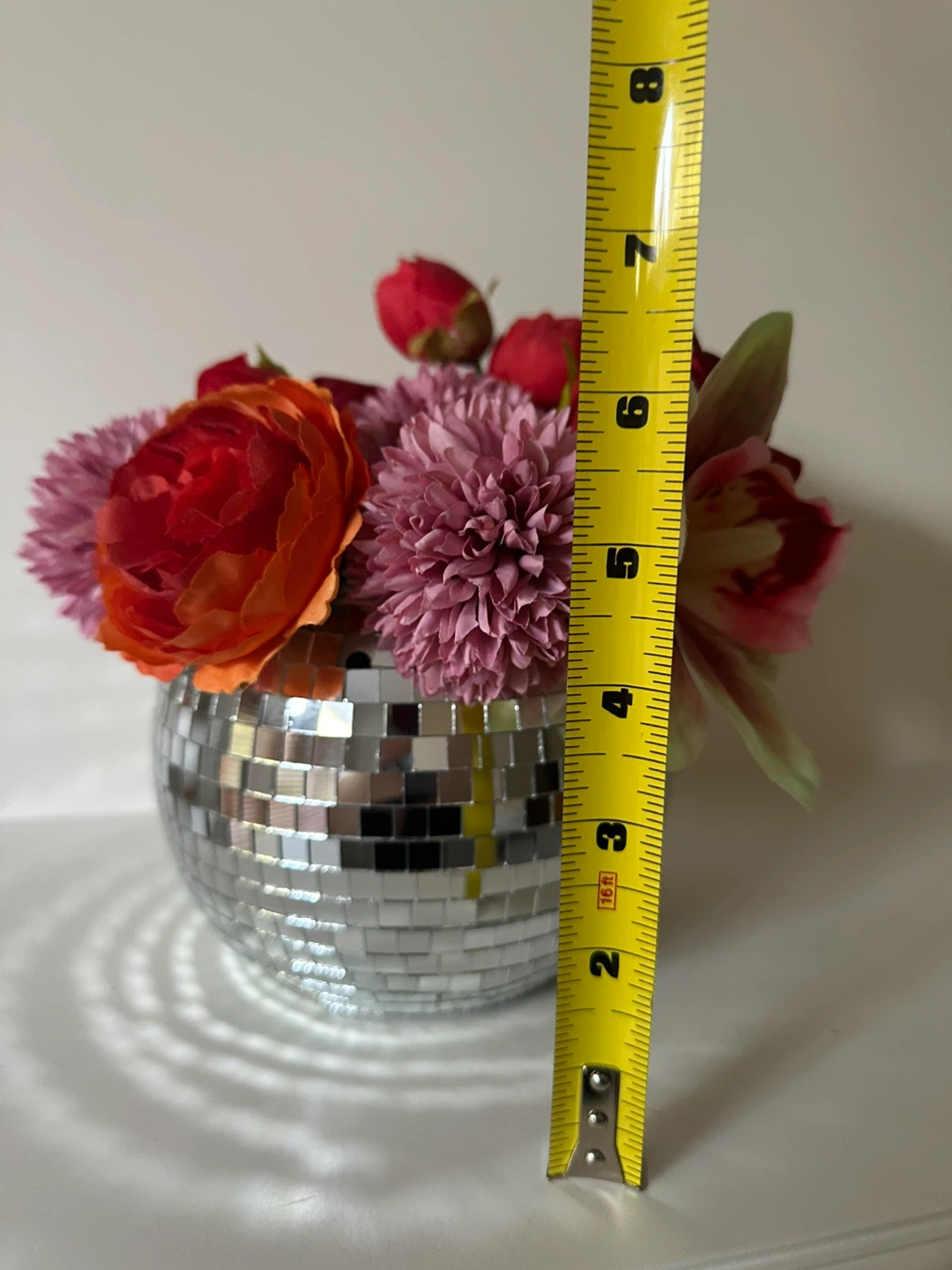 Disco Ball Vase with flowers - photo 2