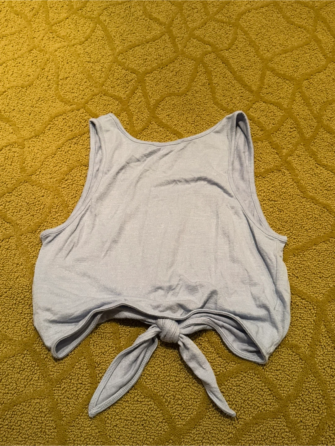 Wilfred Free Blue Tie-Front Crop Tank Top - Size M - photo 2
