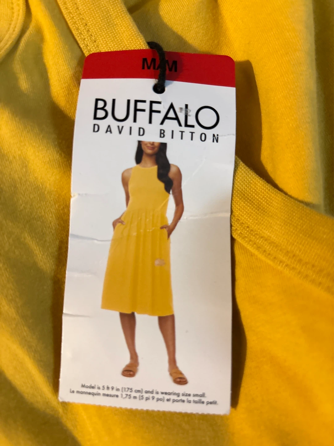 Ladies Buffalo David Bitton Sleeveless Yellow Dress M - photo 2