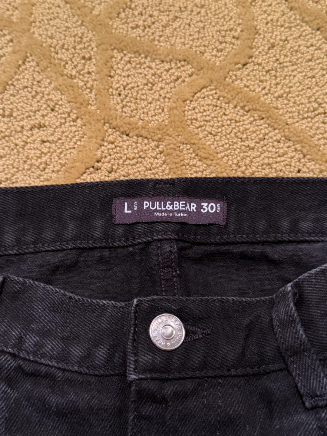 Pull & Bear Black Distressed Denim Skirt - L - photo 3
