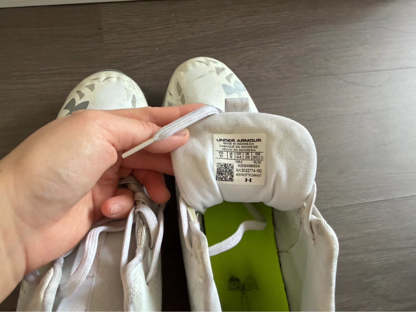 10 US Under Armour White Football Cleats Size 10 - photo 5