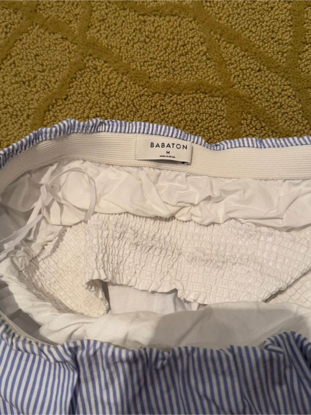 Babaton Blue and White Striped Top - Size M - photo 2