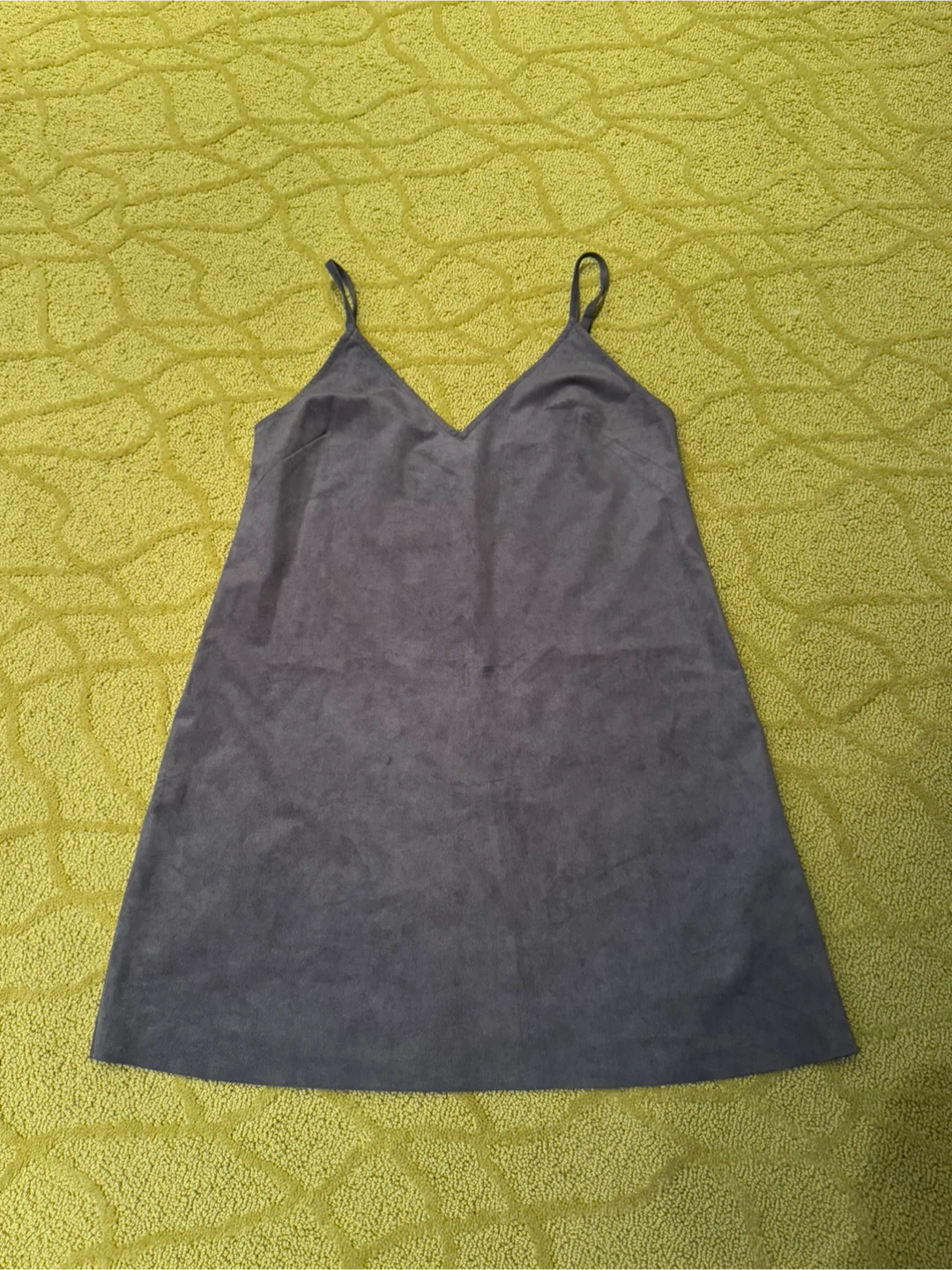Wilfred Free Grey Suede Slip Dress - Size Medium
