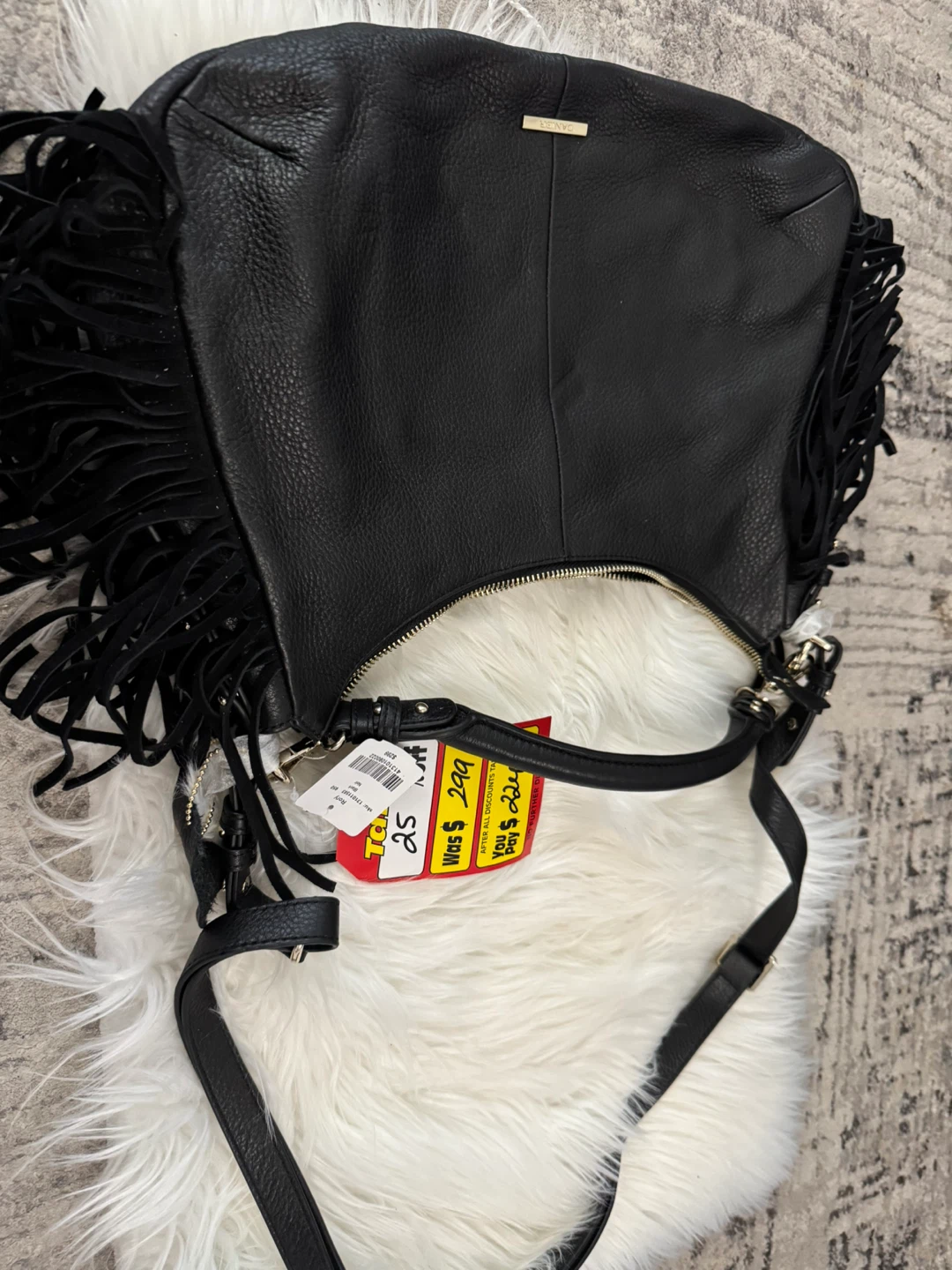 Rebecca Minkoff Roxy Hobo Bag - Black Leather Fringe - photo 2