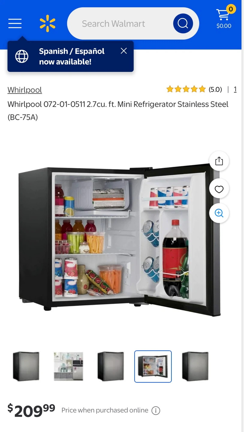 Mini Fridge (Original Price: $209.99)