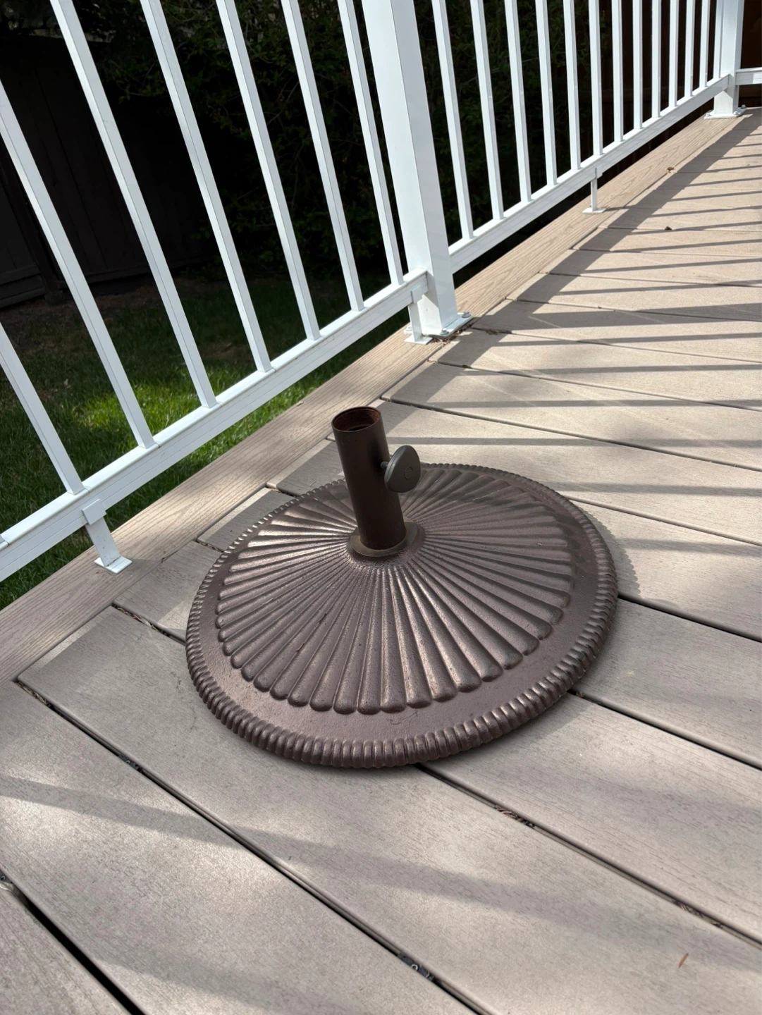 Brown Patio Umbrella Base Stand