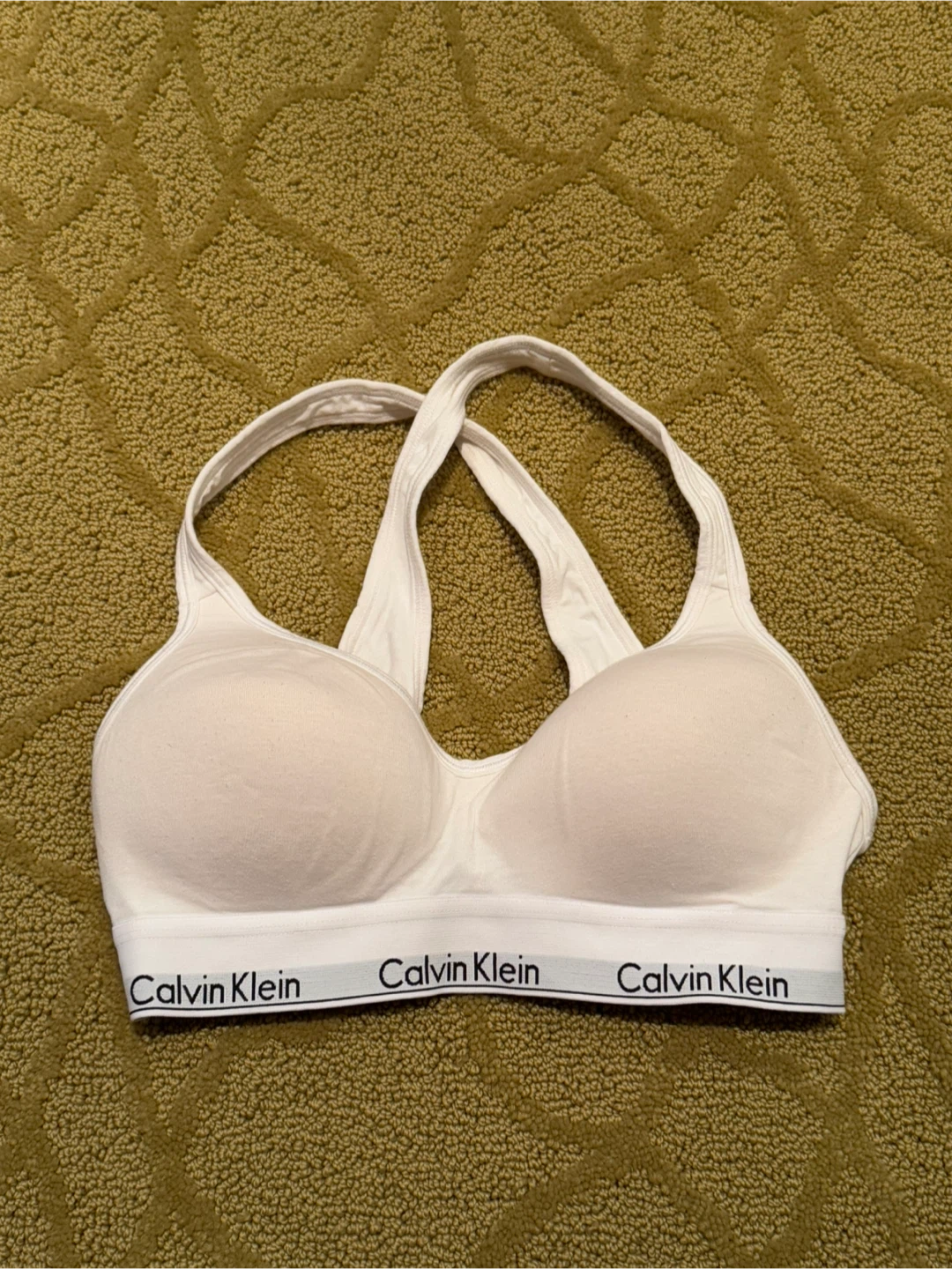 Calvin Klein White Lounge Bra - M