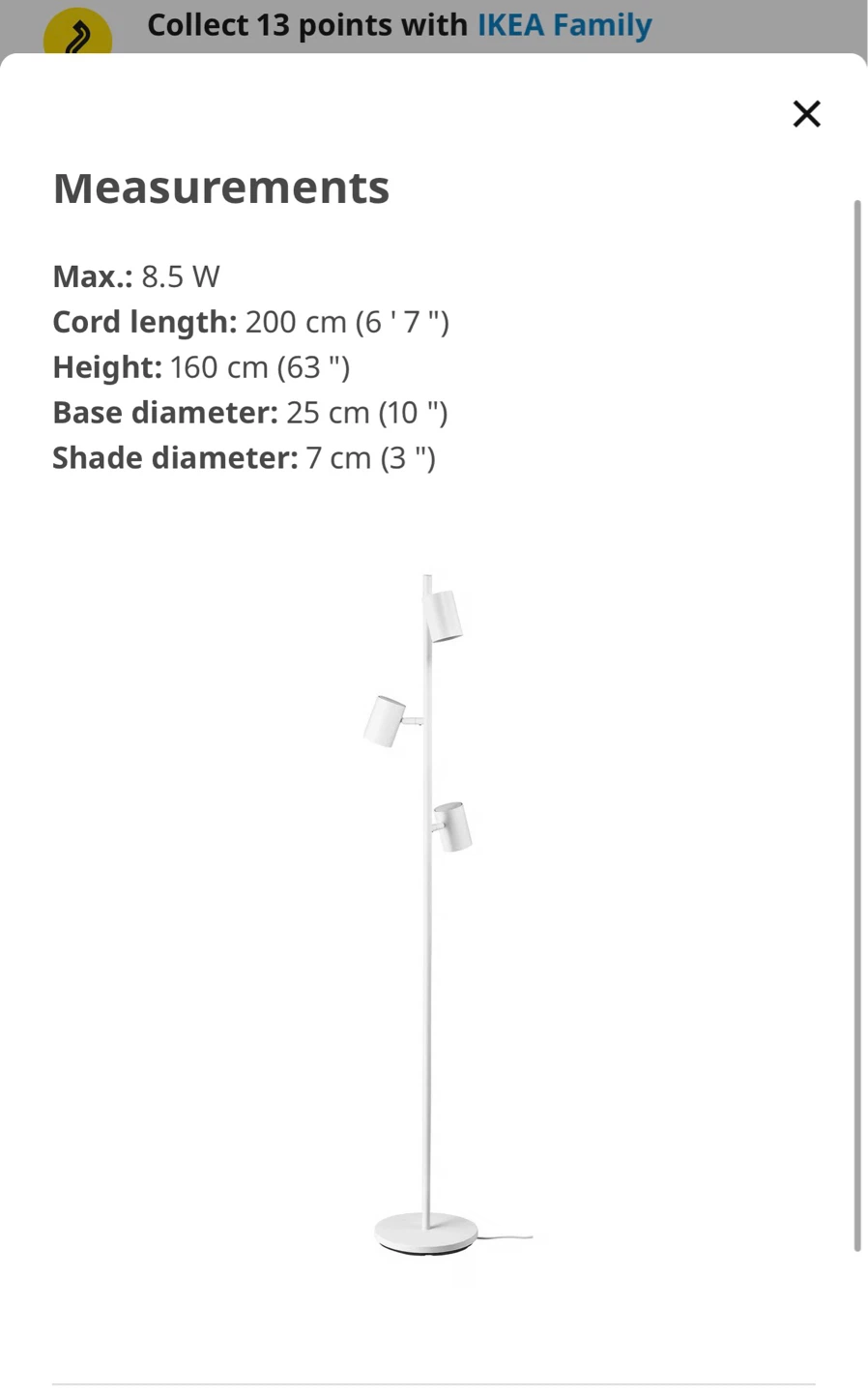 IKEA Floor Lamp NYMANE - photo 2