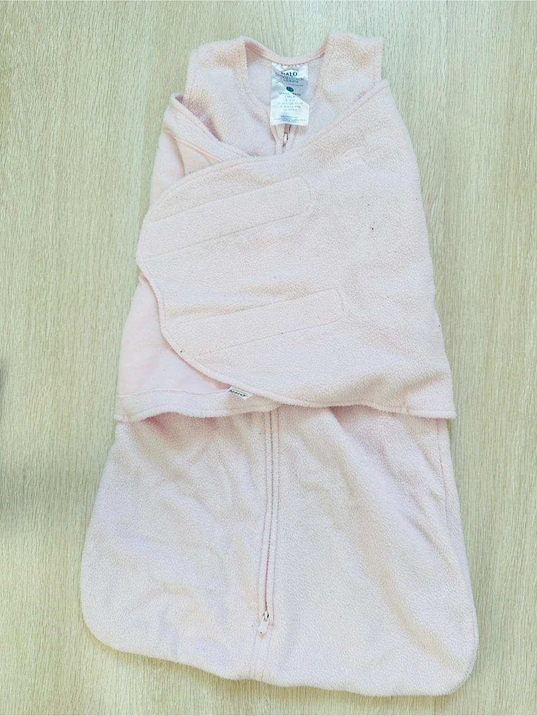 Halo SleepSack Swaddle Pink Fleece Small