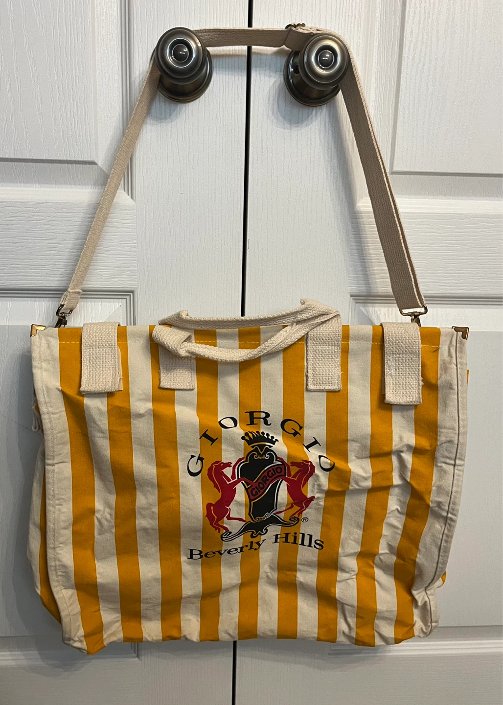 Vintage Giorgio Beverly Hills Striped Bag