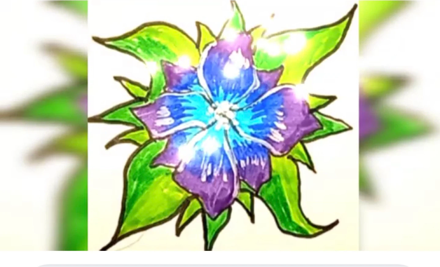 Hand-drawn Flower Artwork