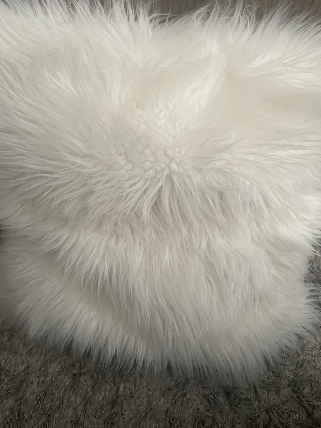10inches White Faux Fur Throw Pillow Cover