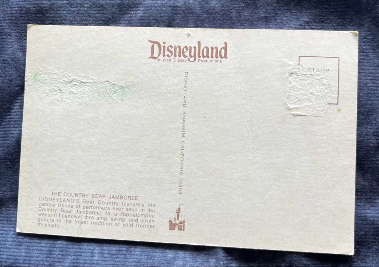 Disneyland Country Bear Jamboree Postcard - photo 2