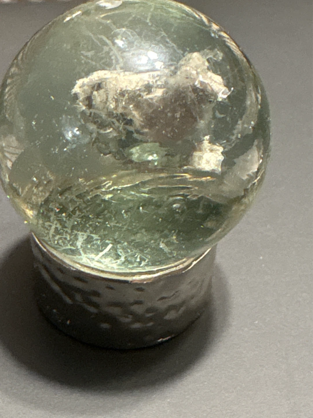 Sulphide marble with lion Animal Figurine - photo 2