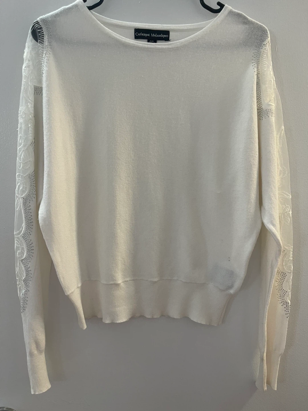 Catherine Malandrino Sweater - White - Size S/P