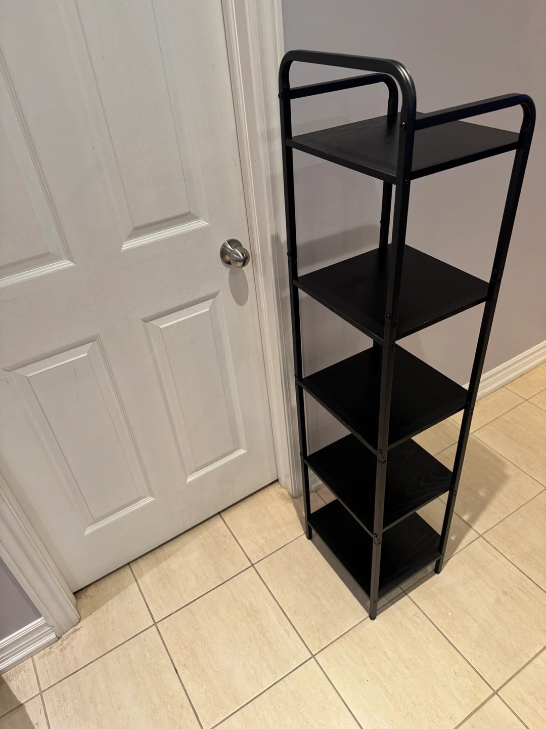Black 5-Shelf Storage Unit - photo 2