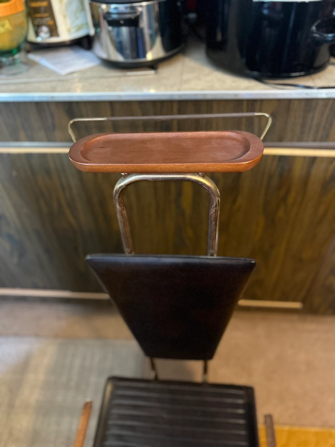 Vintage Valet Chair with Wood Tray and Hanger - photo 5