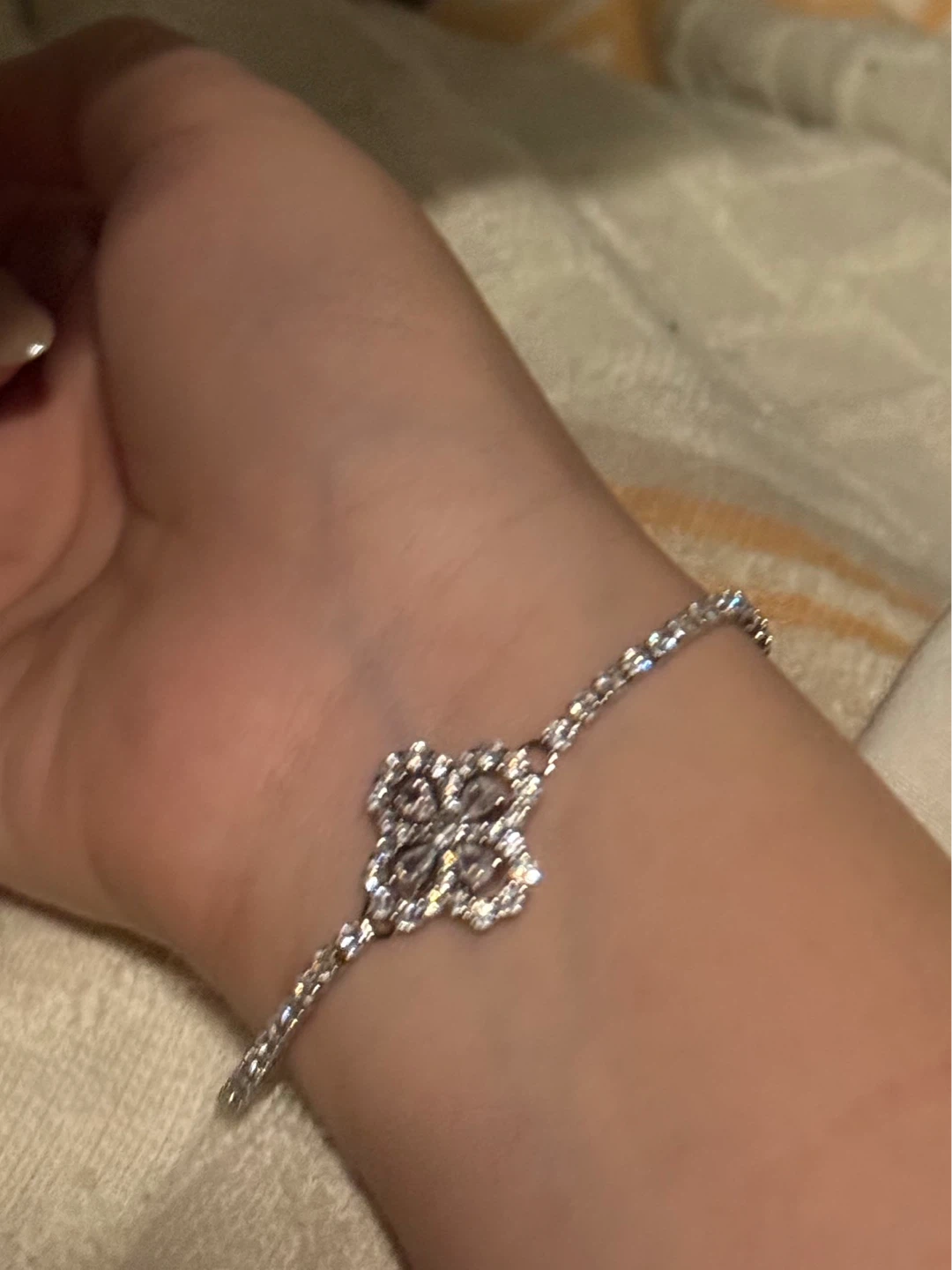 Silver Tone Crystal Tennis Bracelet - photo 2