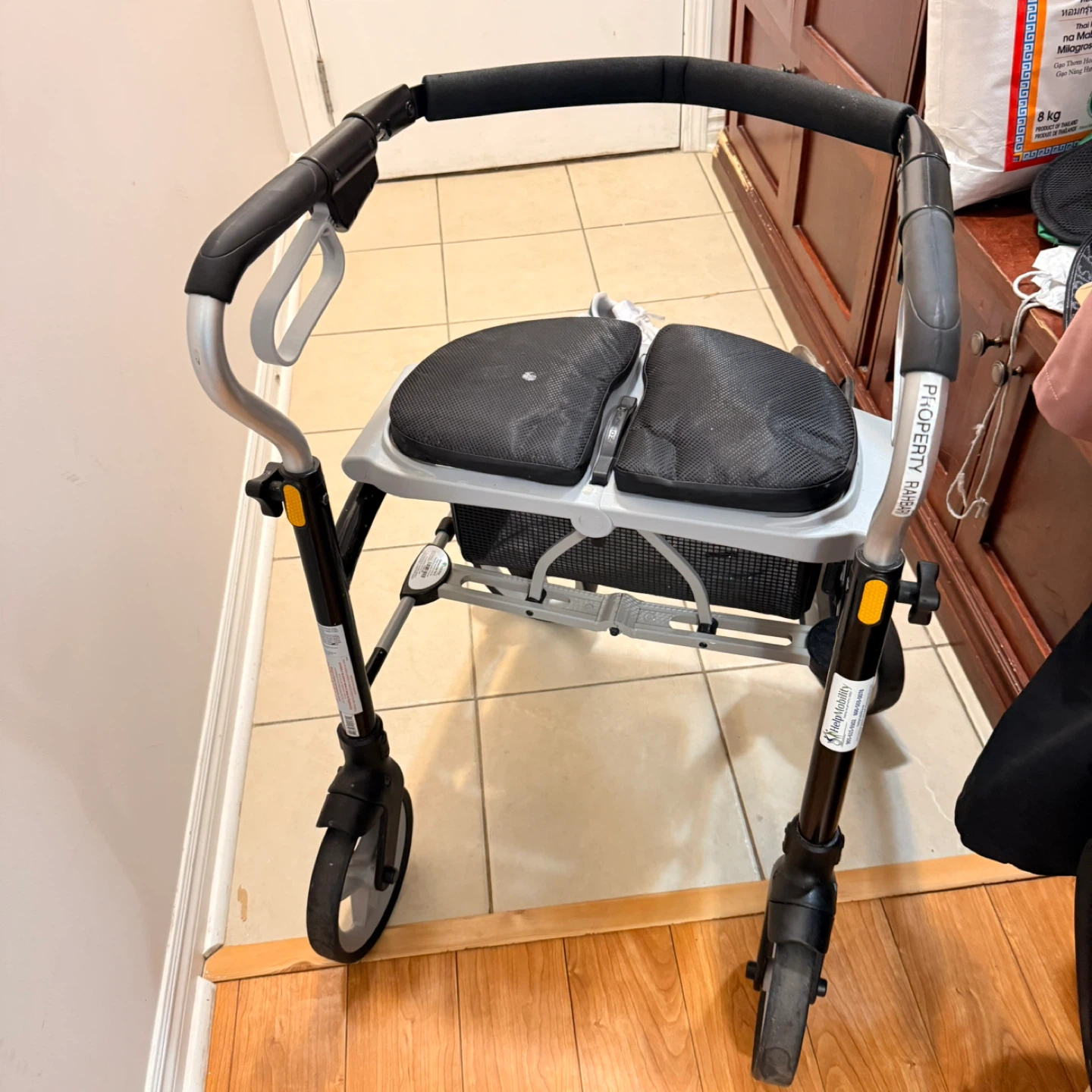 Trifecta Rollator Walker with Seat and Basket - photo 2