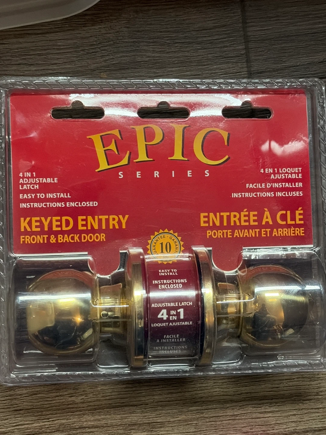 EPIC Series Keyed Entry Door Knob Set