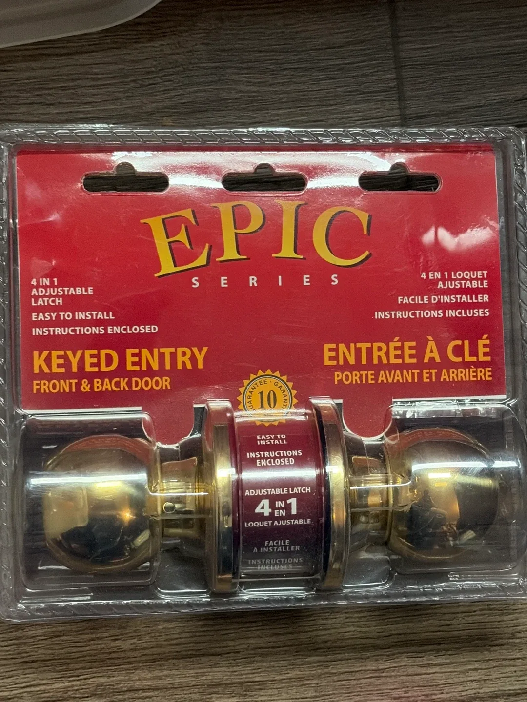 EPIC Series Keyed Entry Door Knob Set