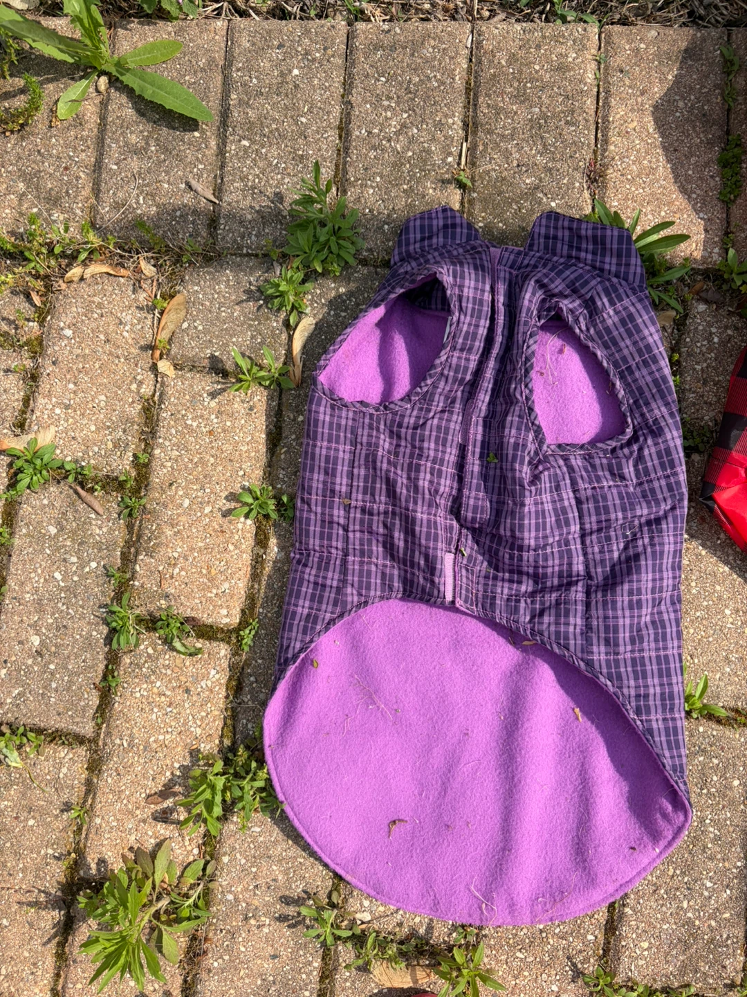 Purple Plaid Dog Vest