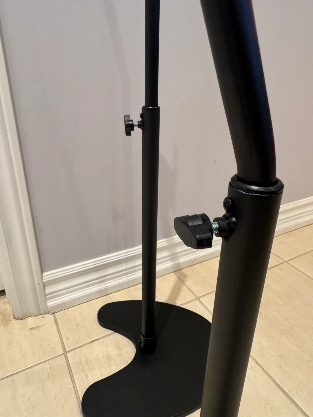 Pair of Black Adjustable Speaker Stands - photo 3