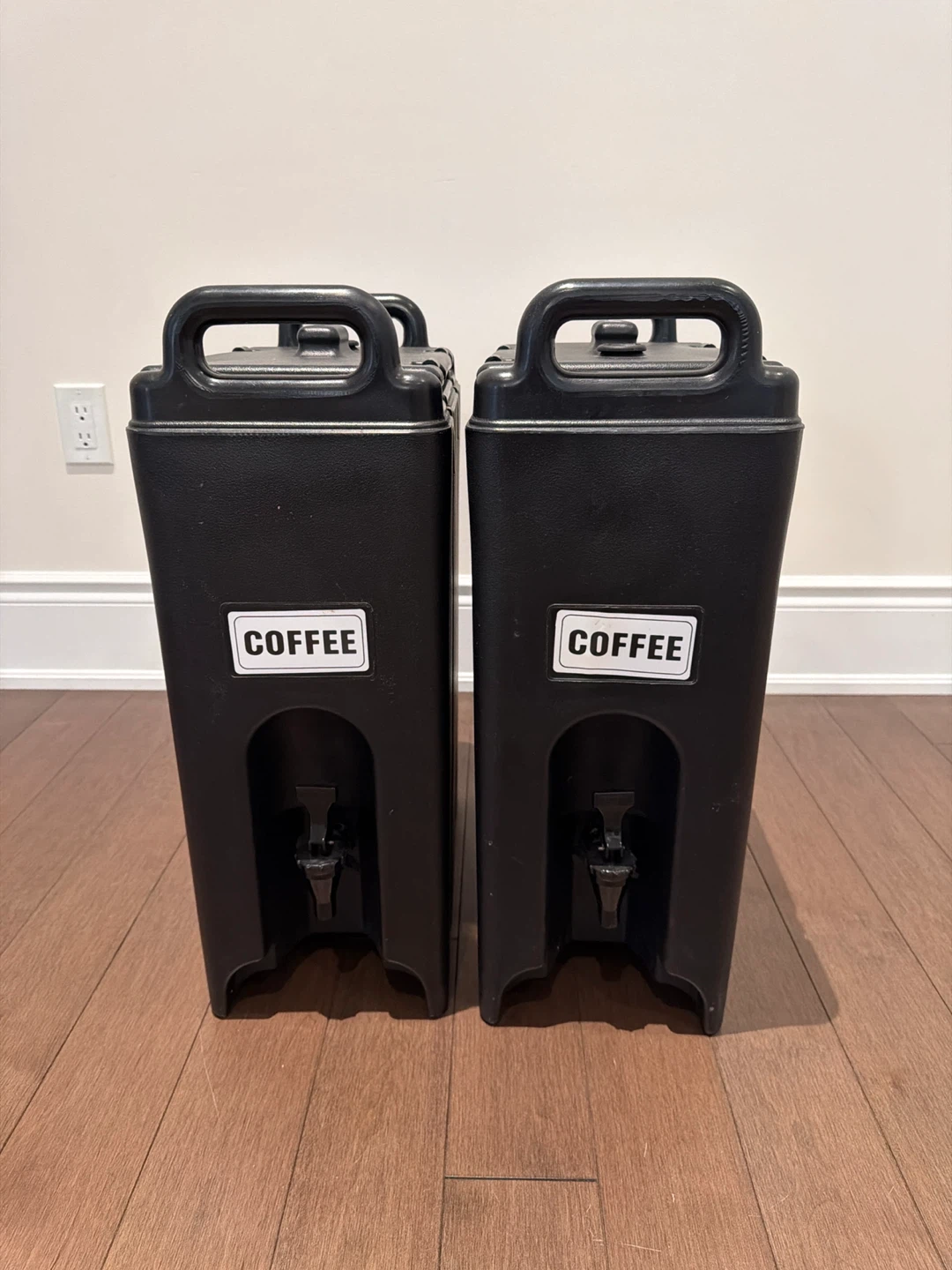 Set of 2 Black Coffee Dispensers with Spigots - photo 2