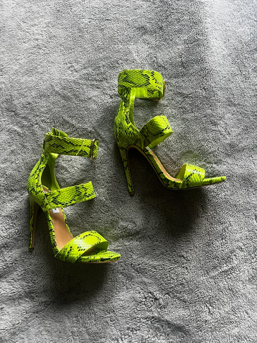 Steve Madden Neon Snake Print Heels