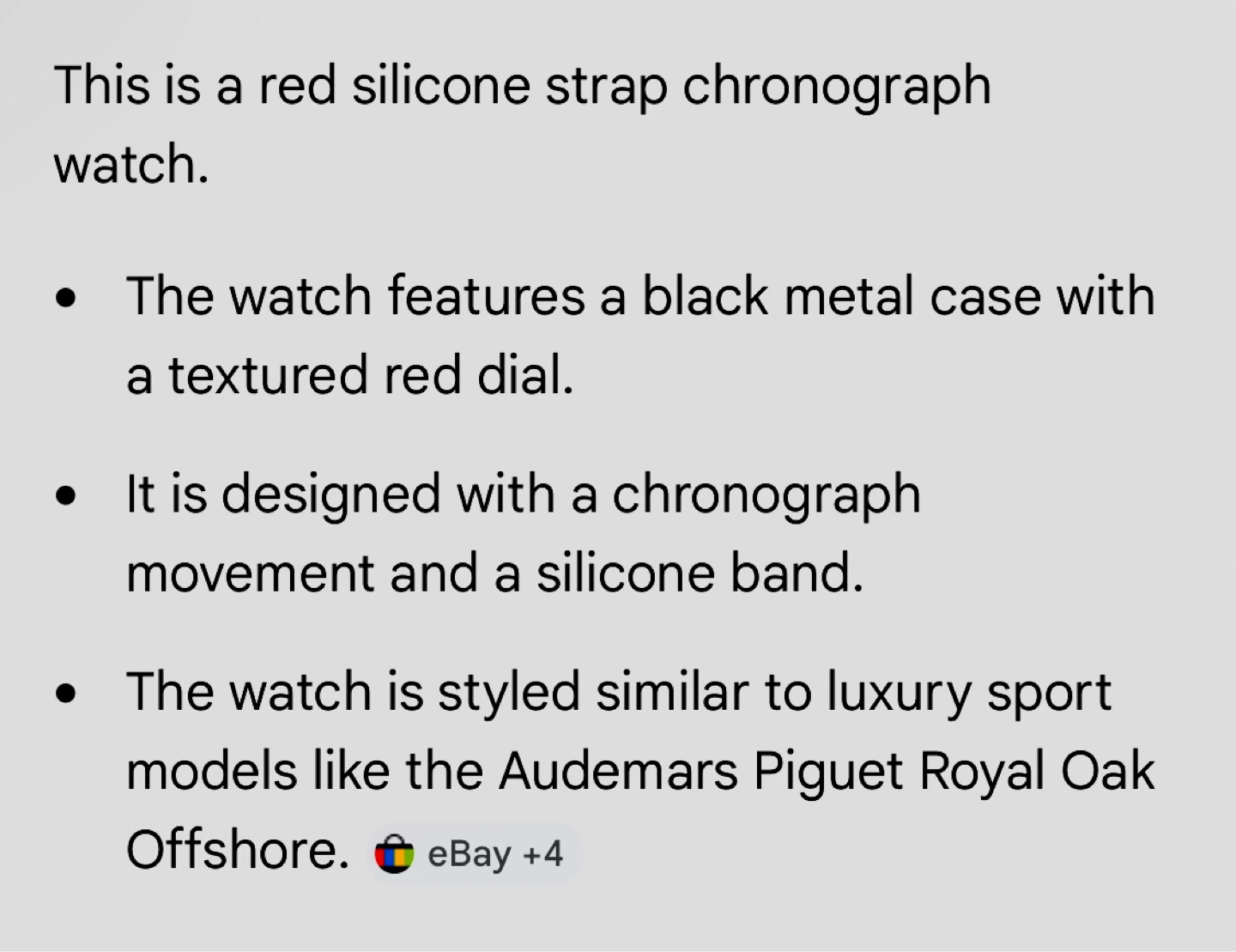 AJ Quality Watches Chronograph Red Watch - photo 4