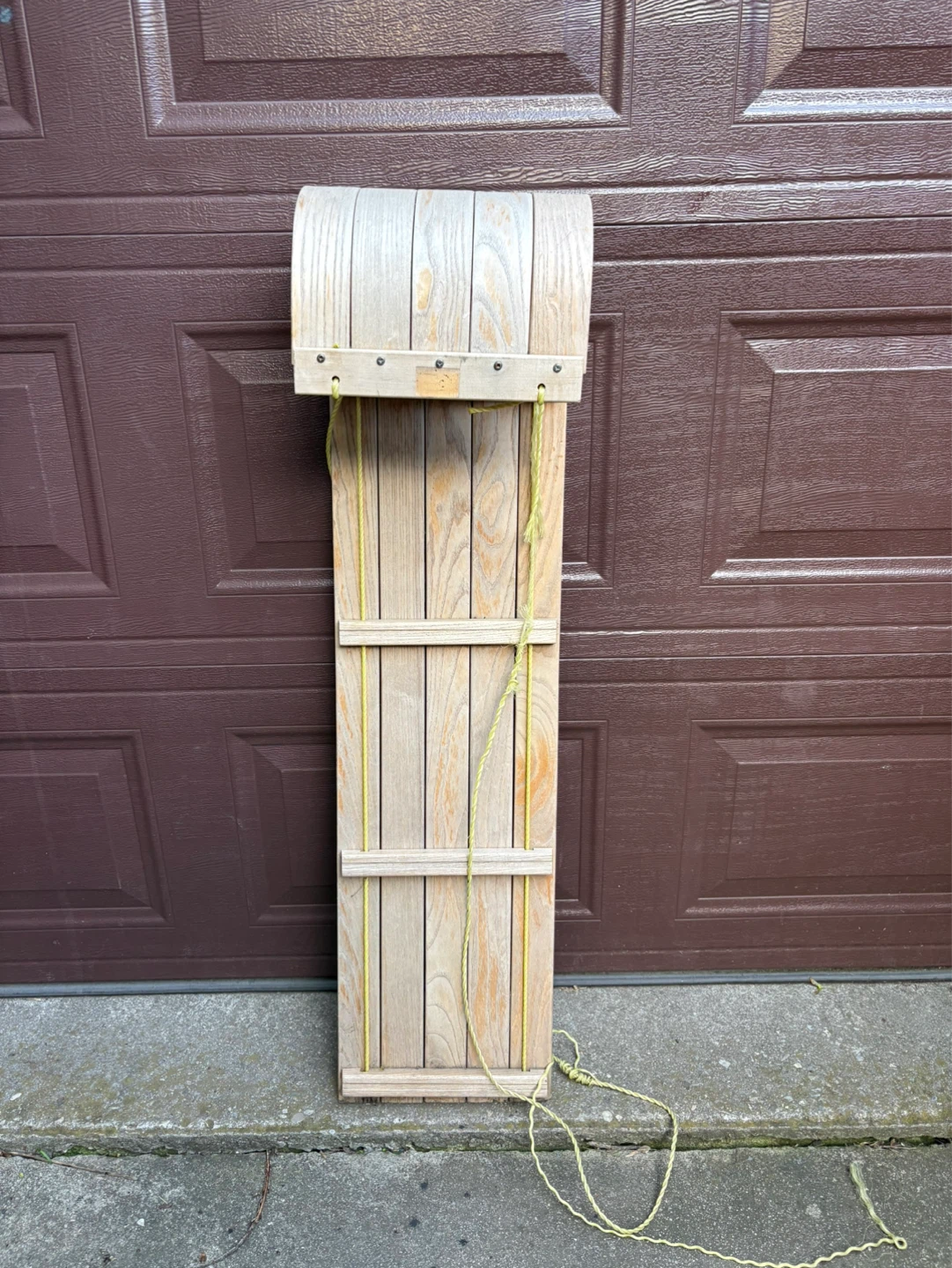 Wooden Toboggan Sled