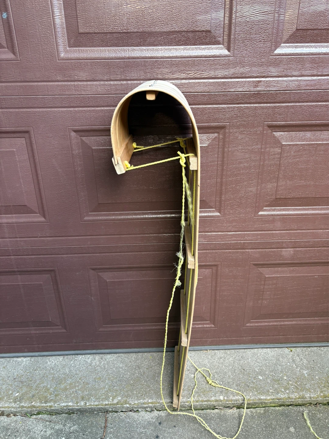 Wooden Toboggan Sled - photo 2