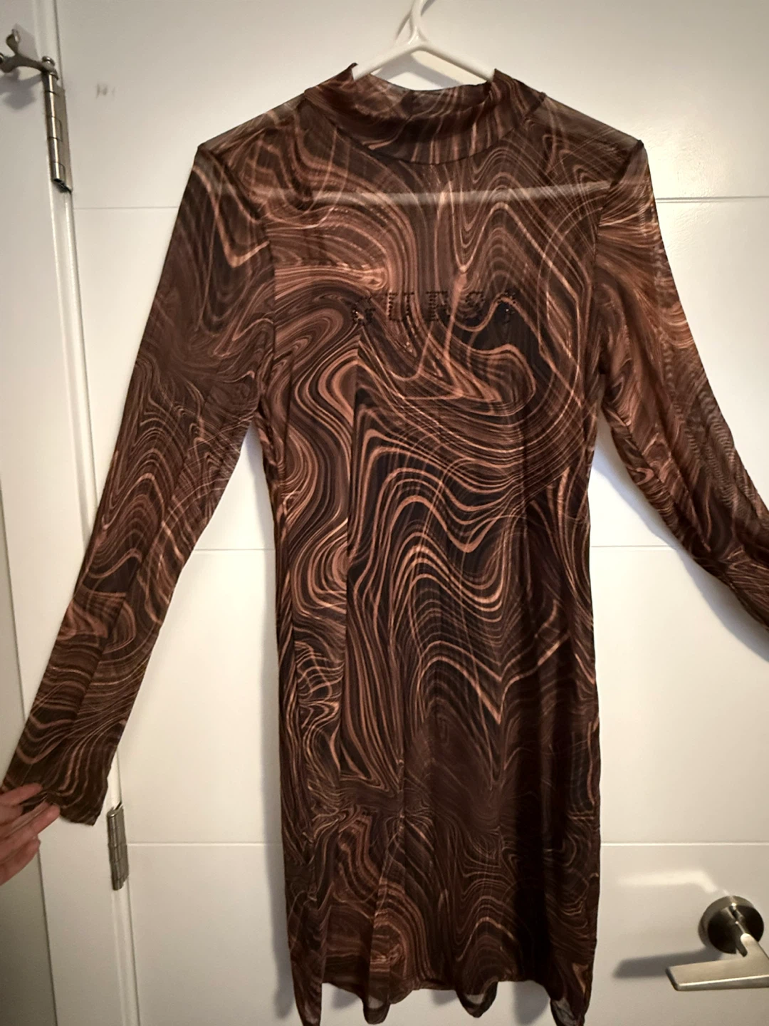 Guess Mesh Turtleneck Dress