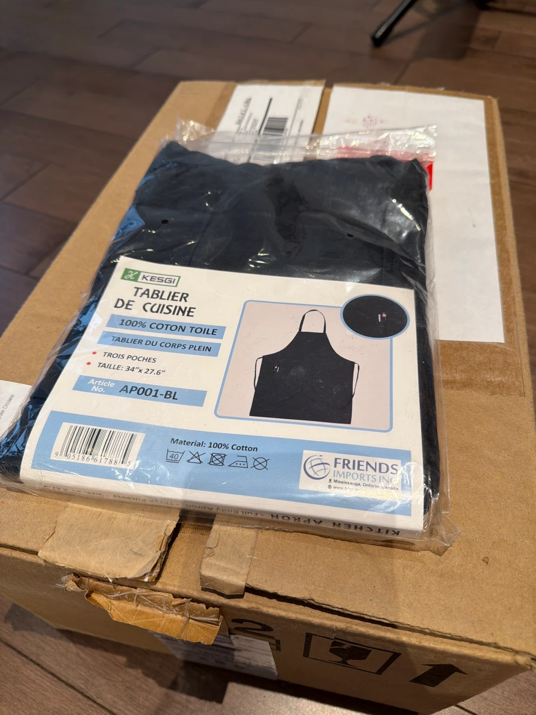 Kesgi Black 100% Cotton Full Body Apron x 15
