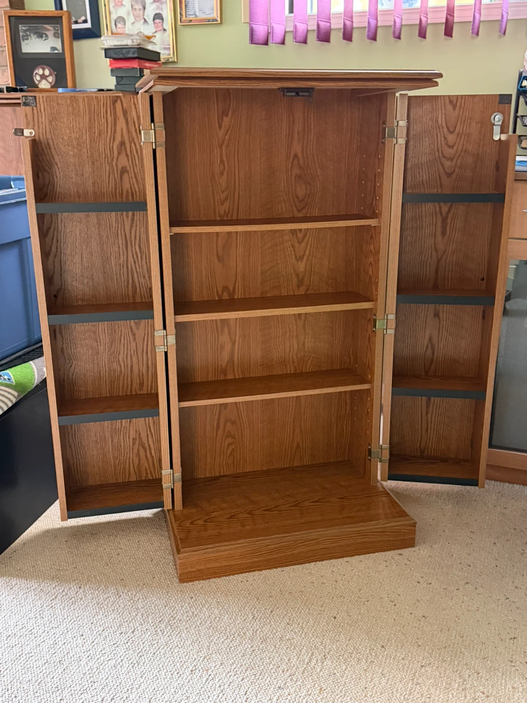 Wooden Storage Cabinet with Doors - photo 2