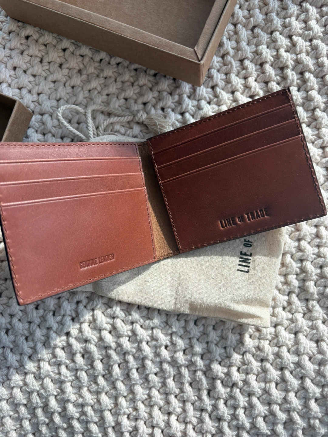 LINE OF TRADE Brown Leather Bifold Wallet - photo 4