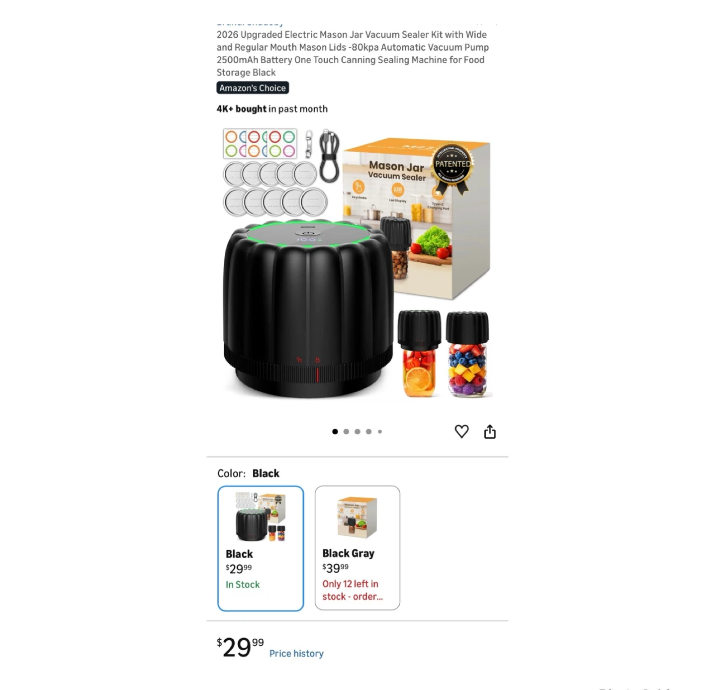 Brand new 2026 Upgraded Electric Mason Jar Vacuum Sealer Kit