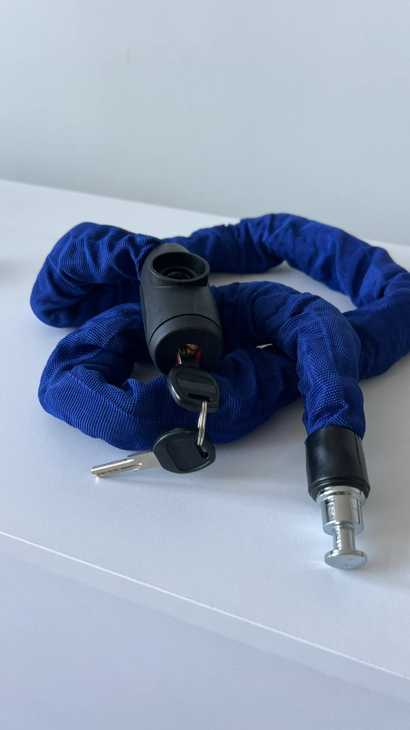 Blue Chain Lock with 2 Keys