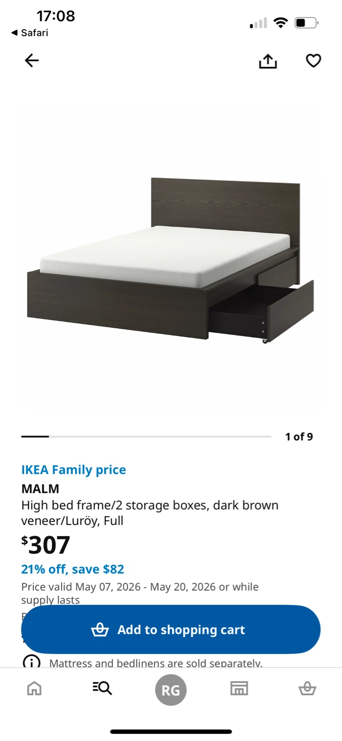 IKEA MALM High bed frame with 2 storage and Mattress - photo 2