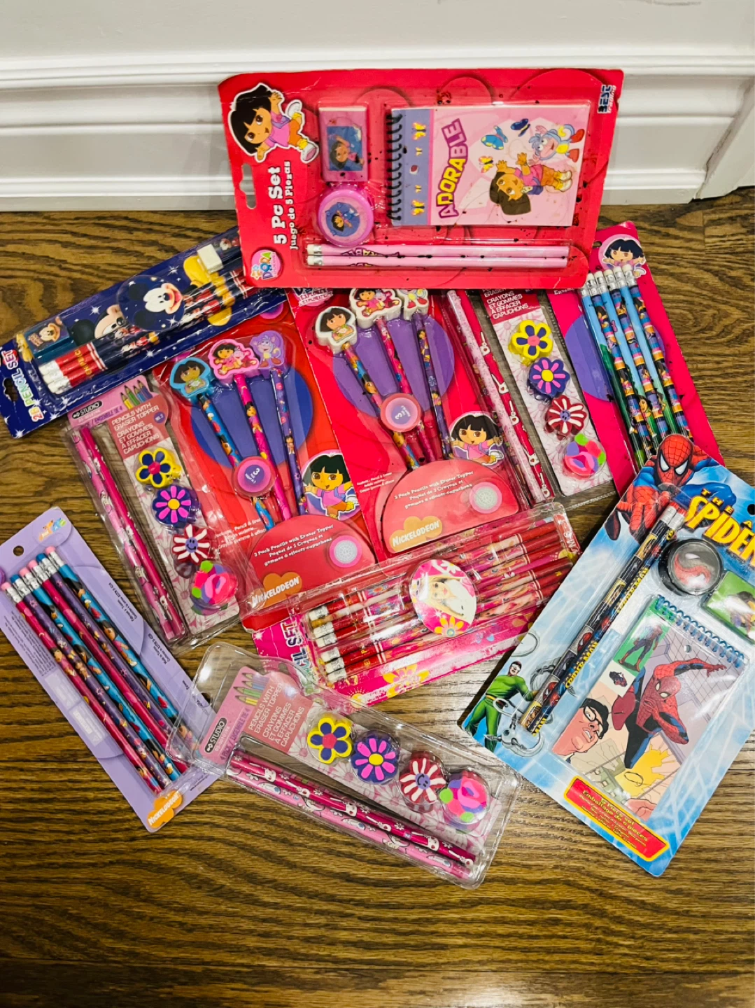 Kids Pencils Erasers (Dora, Spiderman, Mickey Mouse) - photo 2