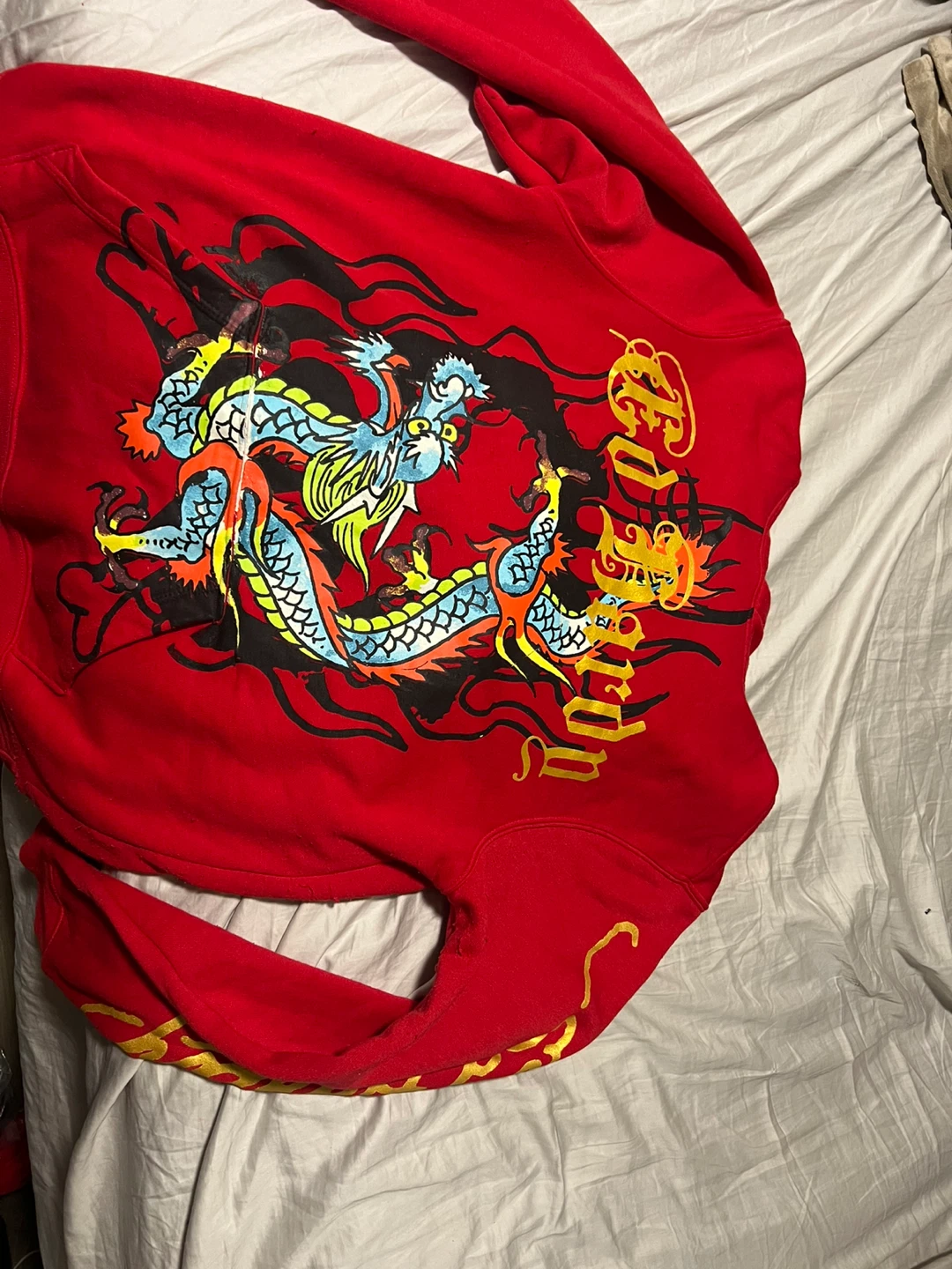 Ed Hardy Red Dragon & Skull Hoodie - photo 4