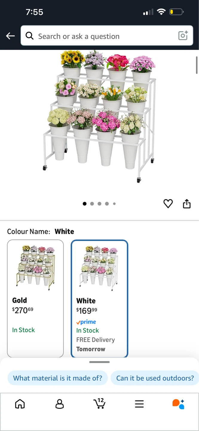 BRAND NEW IN BOX3-Tier Flower Display Stand / Flower Cart - photo 4