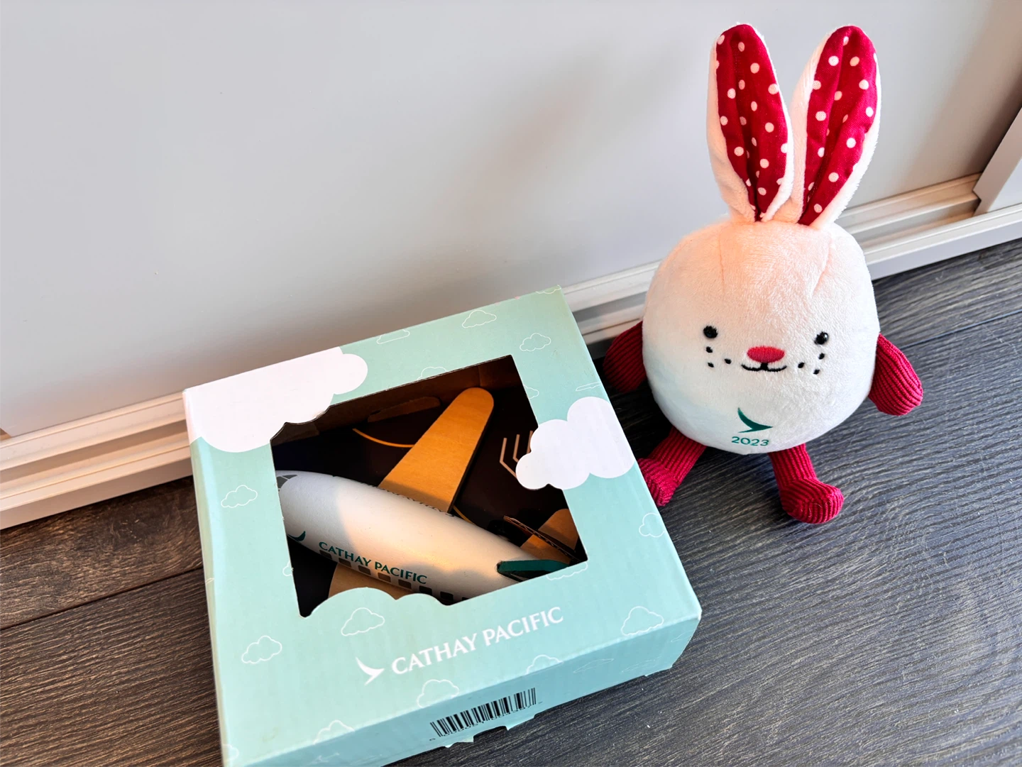 Cathay Pacific Airplane Toy & Bunny Plush - photo 2