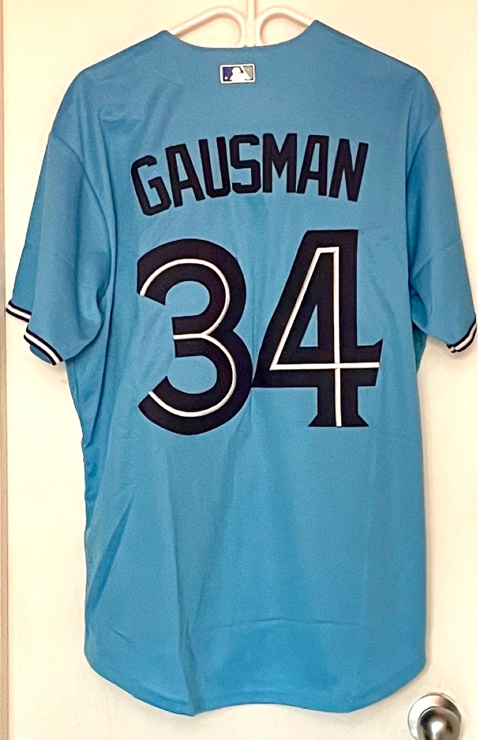 New Mens TORONTO BLUE JAYS Jersey GAUSMAN #34 LARGE