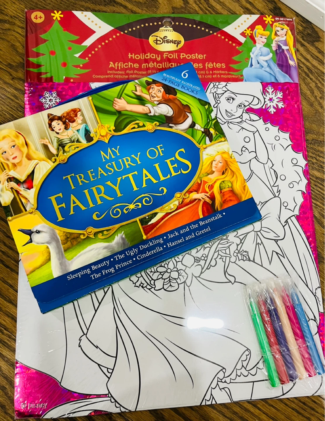 Disney Holiday Foil Poster/ My Treasury of Fairytales Book Set - photo 3