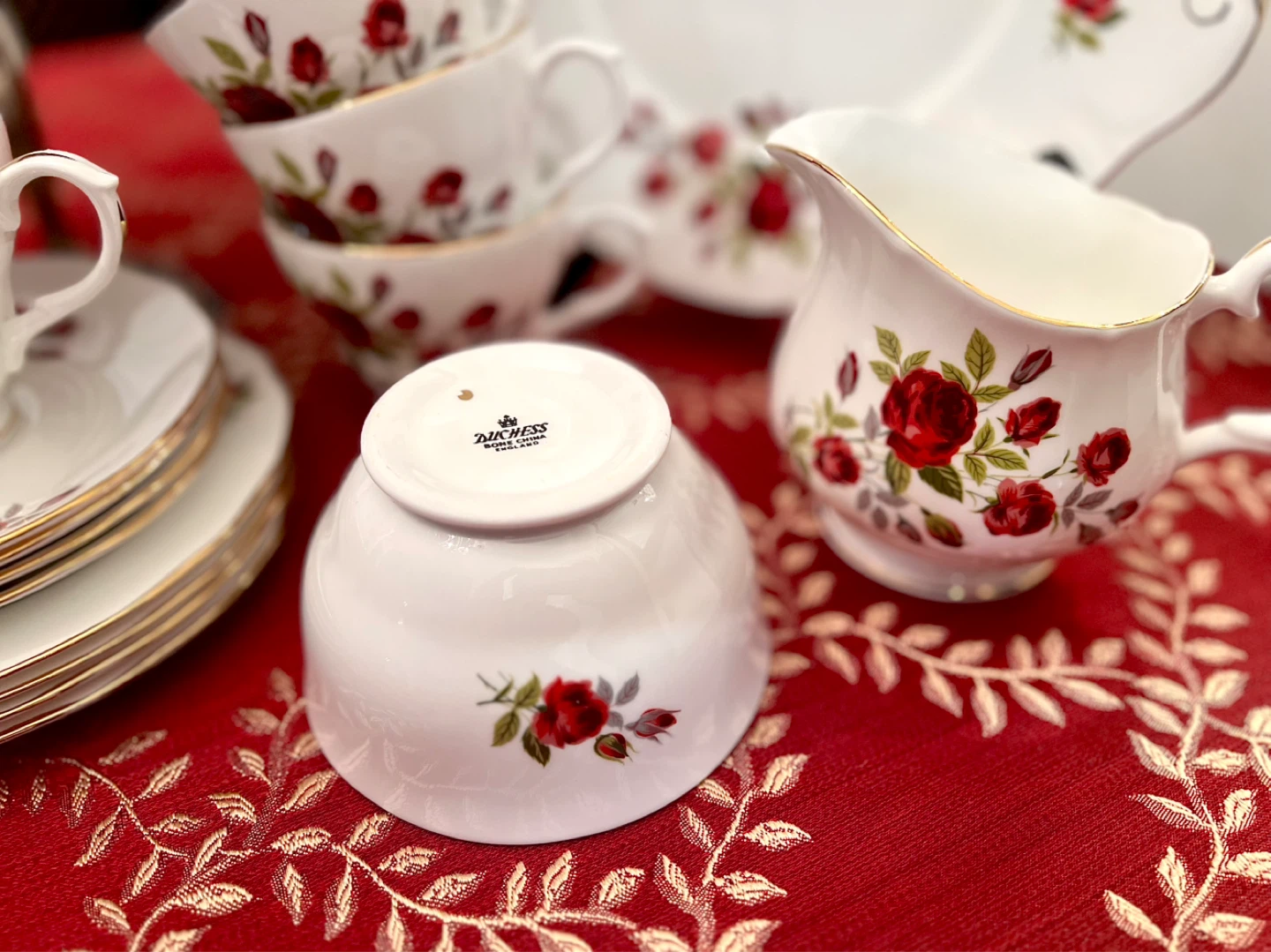 Duchess red rose tea set for 4 - photo 4