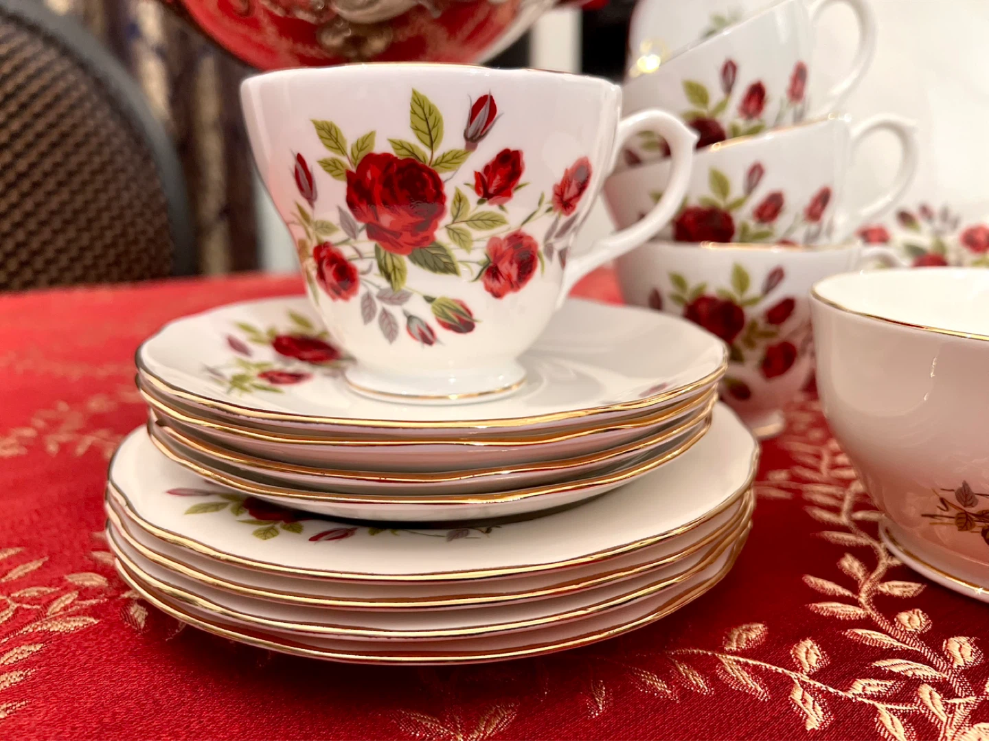 Duchess red rose tea set for 4 - photo 5