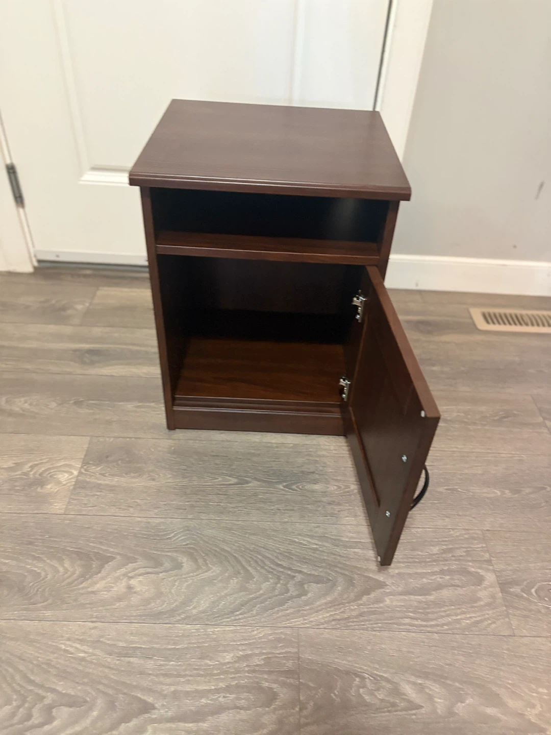 Dark Wood Accent Table with Cabinet - photo 5
