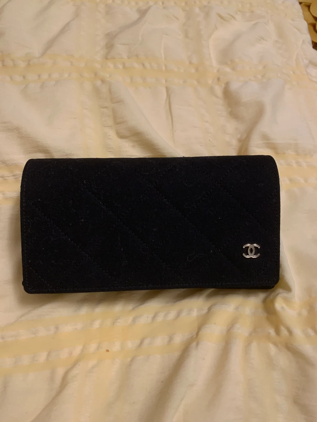 Black Quilted Chanel Sunglasses case