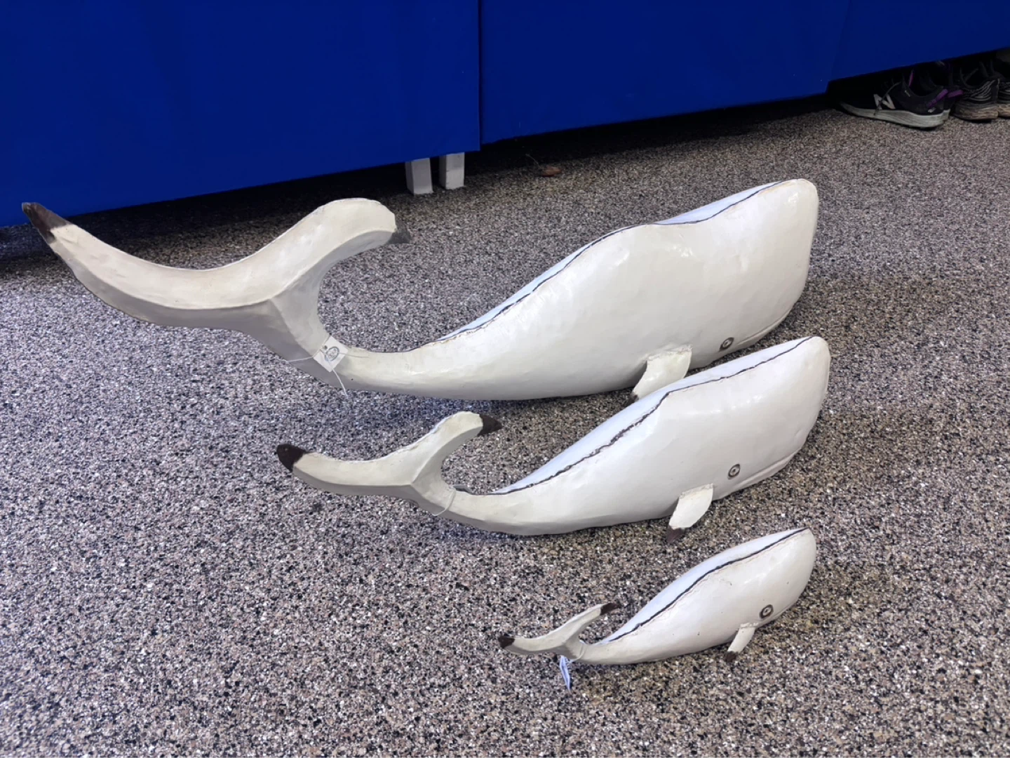 Set of 3 White Whale Decor - photo 2